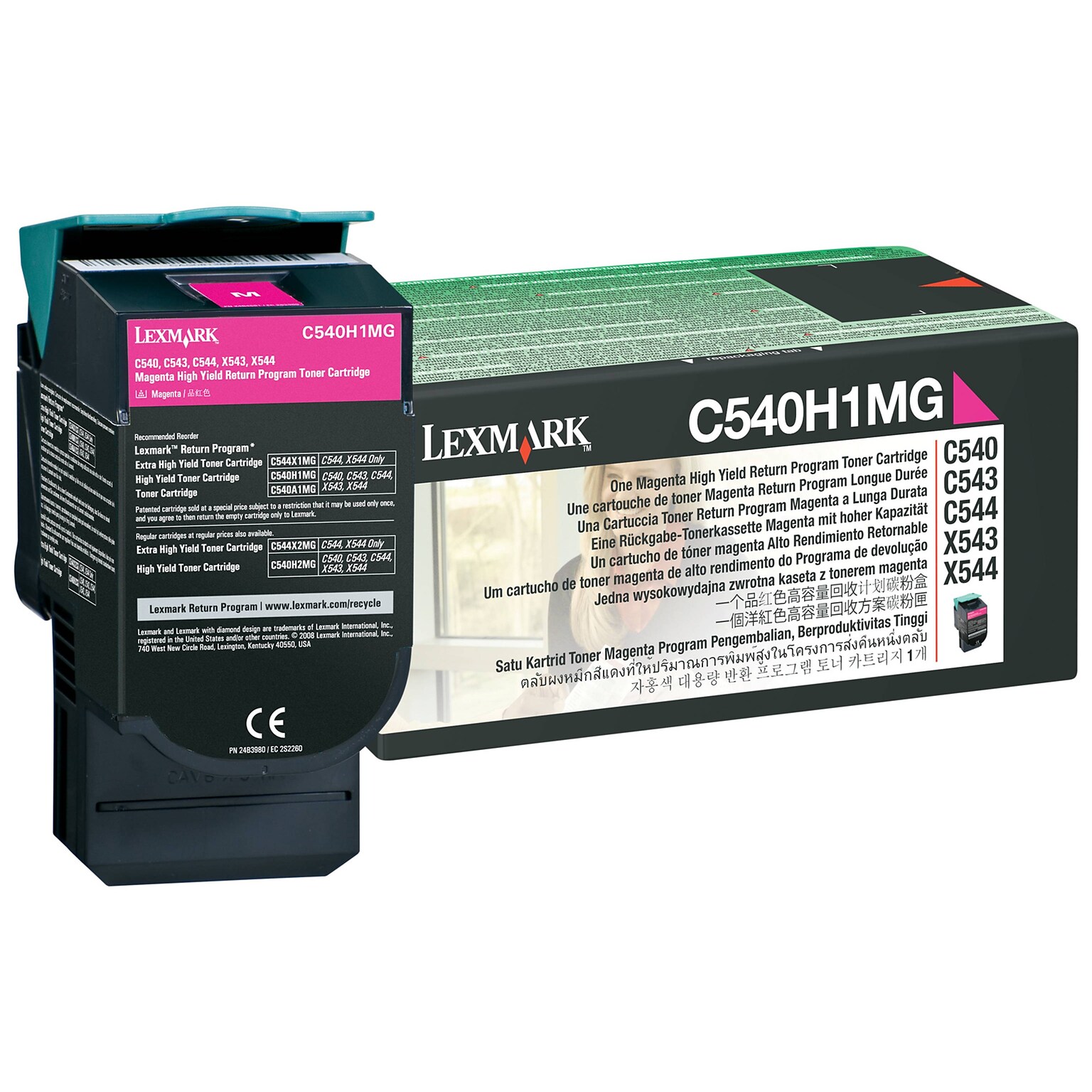 Lexmark C540 Magenta High Yield Toner Cartridge