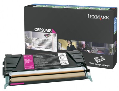 Lexmark C5220MS Magenta Standard Yield Toner Cartridge, Prints Up to 3,000 Pages