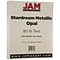 JAM Paper Metallic Paper, 8.5 x 11, 32 lbs., Opal Ivory Stardream Metallic, 25 Sheets/Pack (173SD8
