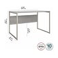 Bush Business Furniture Hybrid 48"W Computer Table Desk with Metal Legs, Platinum Gray (HYD248PG)