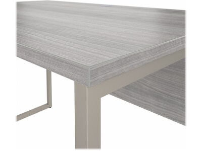 Bush Business Furniture Hybrid 48"W Computer Table Desk with Metal Legs, Platinum Gray (HYD248PG)