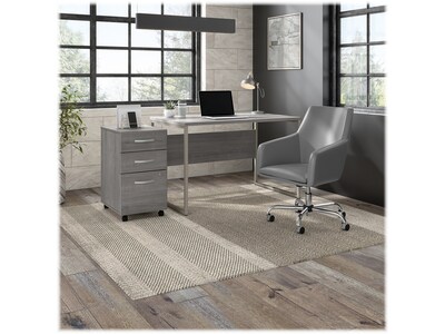 Bush Business Furniture Hybrid 48"W Computer Table Desk with Metal Legs, Platinum Gray (HYD248PG)