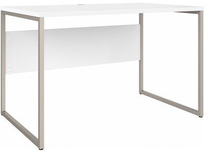 Bush Business Furniture Hybrid 48W Computer Table Desk with Metal Legs, White (HYD248WH)