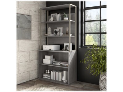 Bush Business Furniture Hybrid 36 W Desktop Hutch, Platinum Gray (HYH236PG)