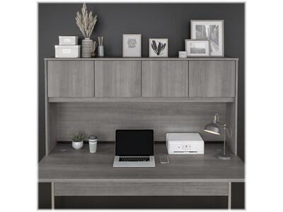 Bush Business Furniture Hybrid 72 W Desktop Hutch, Platinum Gray (HYH172PG-Z)