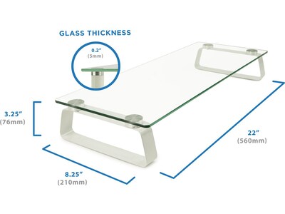 Mount-It! Monitor Stand, Clear/Silver (MI-7262-DS)