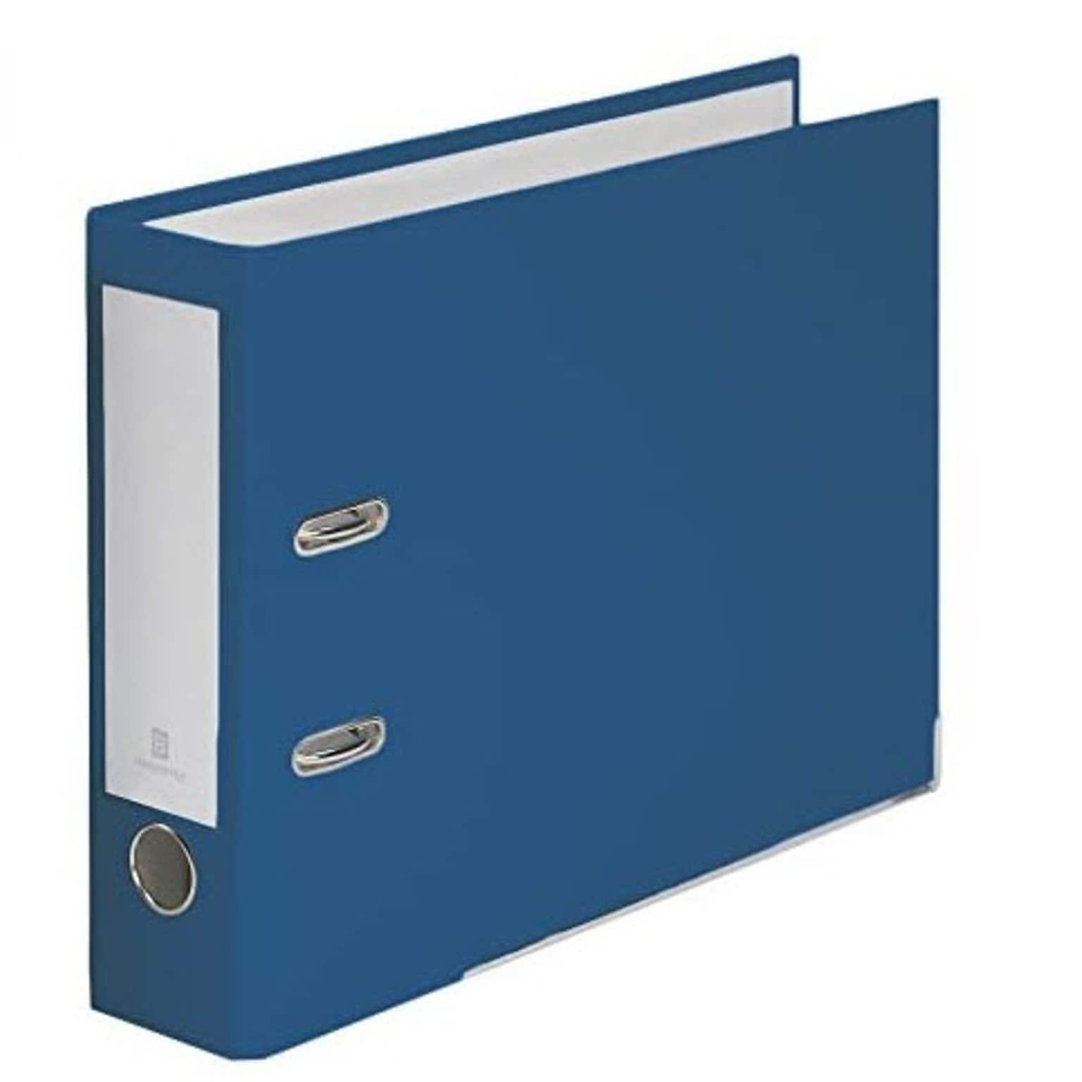 Bindertek Premium Heavy Duty 3 2-Ring Non-View Binders, Navy (TFN-NV)