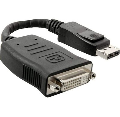 4XEM™ 9 Dual Link DisplayPort To DVI-I Male/Female Adapter Cable; Black