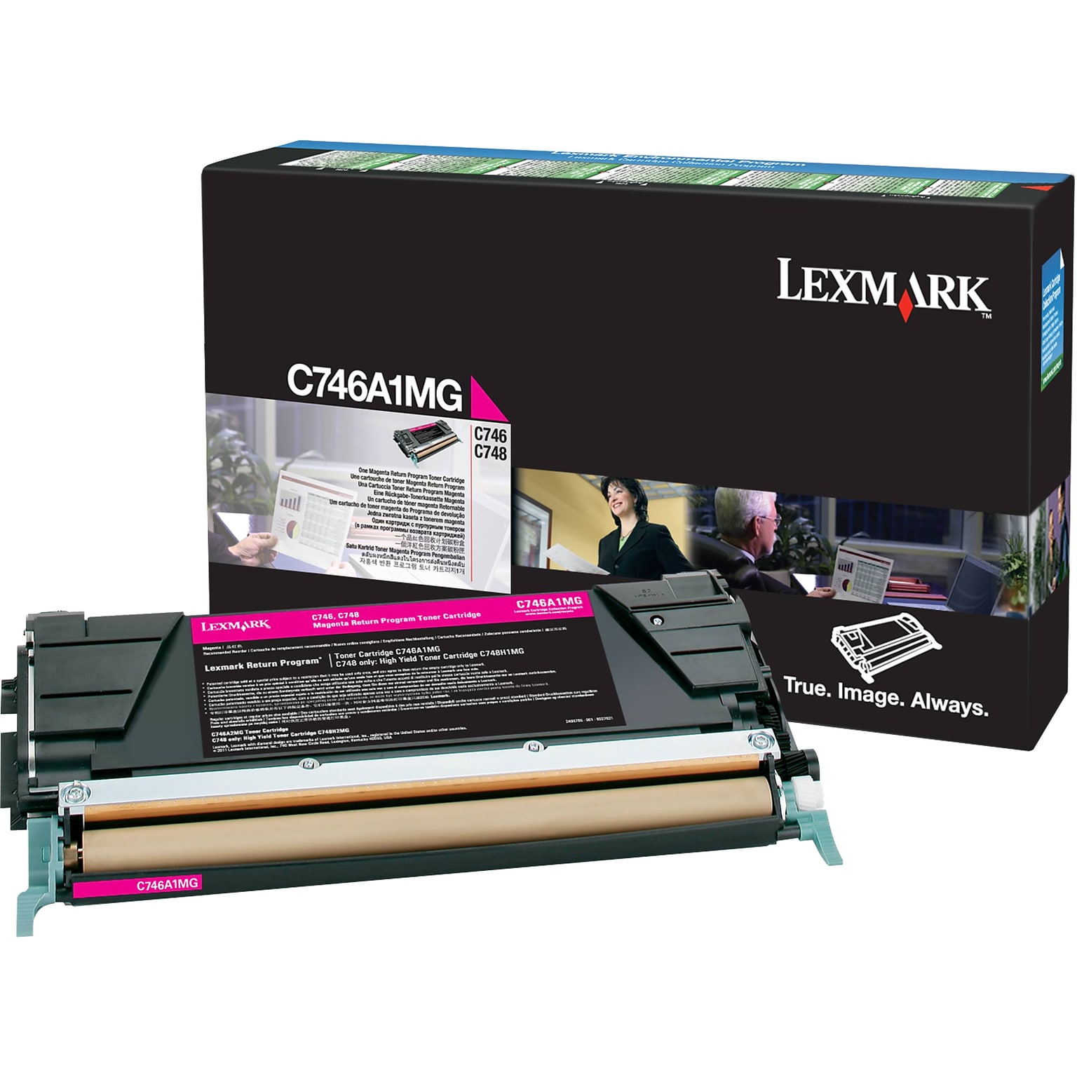 Lexmark C746 Magenta Standard Yield Toner Cartridge, Prints Up to 7,000 Pages