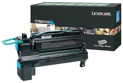 Lexmark C792X1CG Cyan Extra High Yield Toner Cartridge, Prints Up to 20,000 Pages