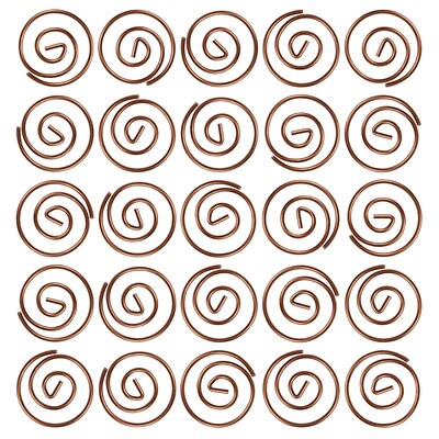 JAM Paper® Circular Colored Papercloops, Rose Gold Round Paper Clips, 50/pack (21832061)