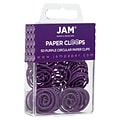 JAM Paper Circular Small Paper Clips, Purple, 50/Pack (2187137)