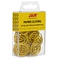 JAM Paper Colored Circular Paper Clips, Round Paperclips, Yellow, 2 Packs of 50 (2187140B)