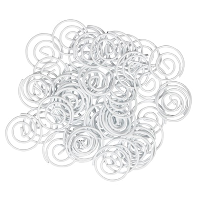 JAM Paper Circular Small Paper Clips, White, 2 Packs of 50 (2187139B)