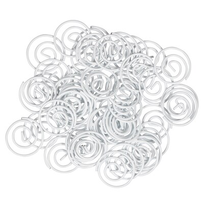 JAM Paper Circular Small Paper Clips, White, 50/Pack (2187139)