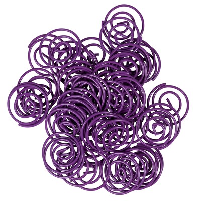 JAM Paper Circular Small Paper Clips, Purple, 50/Pack (2187137)