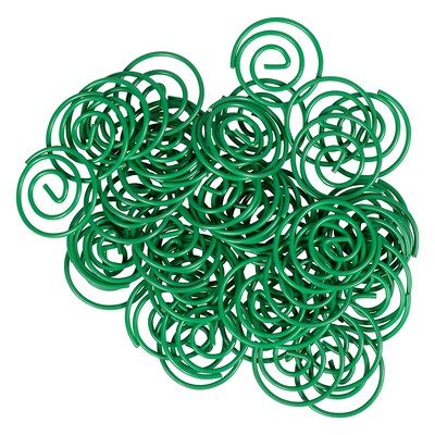JAM Paper Circular Small Paper Clips, Green, 50/Pack (2187135)