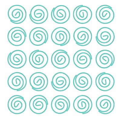 JAM Paper® Circular Colored Papercloops, Teal Round Paper Clips, 50/pack (21832066)