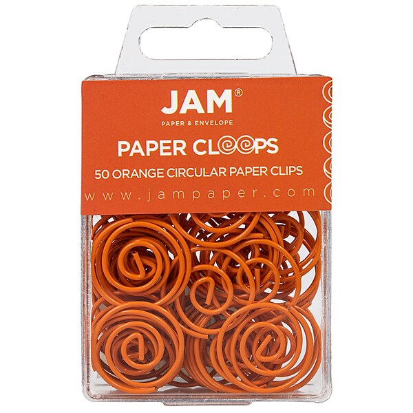 Officemate Plastic Coated Paper Clips, Assorted Sizes, Assorted Colors,  450/Pack (97227)