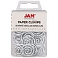 JAM Paper Circular Small Paper Clips, White, 2 Packs of 50 (2187139B)