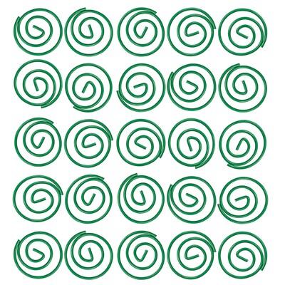 JAM Paper Circular Small Paper Clips, Green, 50/Pack (2187135)