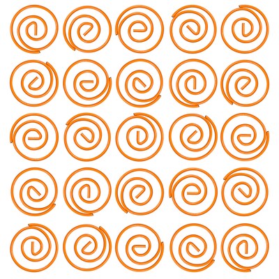 JAM Paper Colored Circular Paper Clips, Round Paperclips, Orange, 50/Pack (21827540)