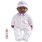 JC Toys La Baby 16" African-American Baby Doll with Pacifier (BER15031)