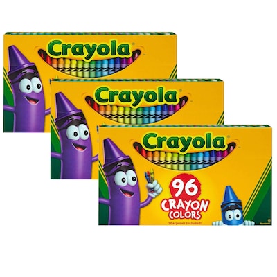 Crayola Crayons, 96/Box, 3 Boxes (BIN520096-3)