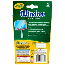 Crayola Washable Window Crayons, 5/Box, 6 Boxes (BIN529765-6)
