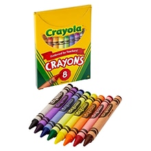 Crayola Regular Size Crayons, Assorted Colors, 8/Box, Set of 24 Boxes (BIN8-24)
