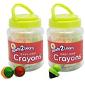 READY 2 LEARN Easy Grip Crayons, 6/Set, 2 Sets (CE-6911-2)