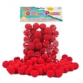 CLI Pom-Poms 1, Red, 50/Pack, 12 Packs (CHL69530-12)