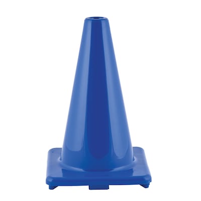 Champion Sports Hi-Visibility Flexible Vinyl Cone, 12, Royal Blue, 3/Bundle (CHSC12BL-3)