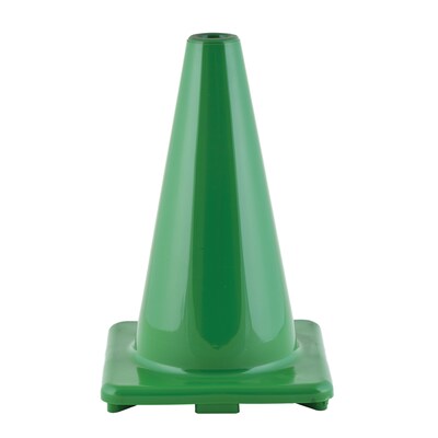 Champion Sports Hi-Visibility Flexible Vinyl Cone, 12, Green, 3/Bundle (CHSC12GN-3)