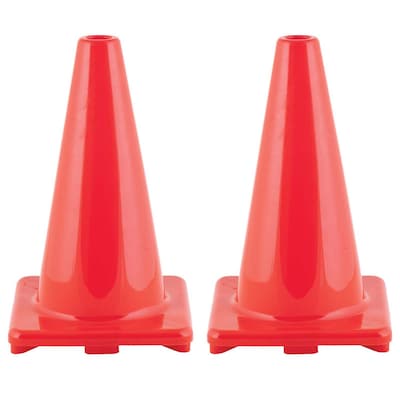 Champion Sports Hi-Visibility Flexible Vinyl Cone, 18 Orange, Pack of 2 (CHSC18OR-2)