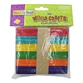 Creativity Street Regular Craft Sticks, Bright Hues Assorted, 4 1/2 x 3/8 x 2mm, 150/Pack, 12 Pack