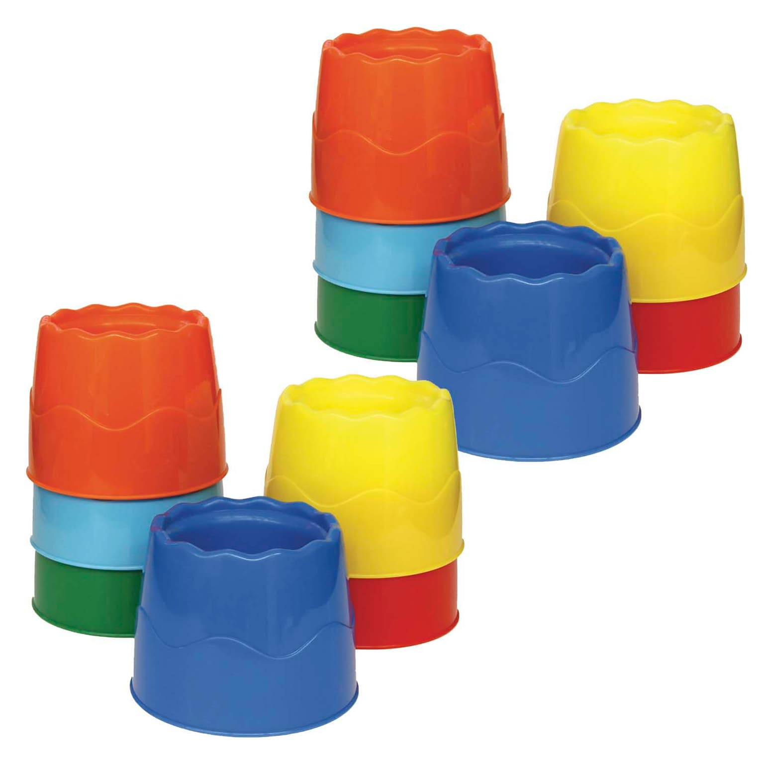 Creativity Street Stable Water Pots, Assorted Colors, 4.5 Diameter, 6 Per Pack, 2 Packs (CK-5122-2)