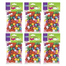 Pacon Creativity Street 1/2 Glitter Pom Pons, Assorted Colors, 80/Pack, 6 Packs (CK-811601-6)