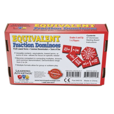 Learning Advantage Equivalent Fraction Dominoes, 2/Bundle (CRE4519-2)