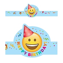 Creative Teaching Press Emoji Fun Happy Birthday Crown, 30 Per Pack, 2 Packs (CTP2565-2)