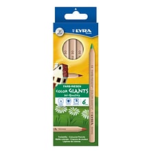 Lyra Color Giant Colored Pencils, Assorted Colors, 6/Bundle, 2 Bundles (DIX3941060-2)