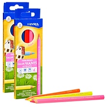 Lyra Color Giant Colored Pencils, Neon Colors, 6/Bundle, 2 Bundles (DIX3941063-2)