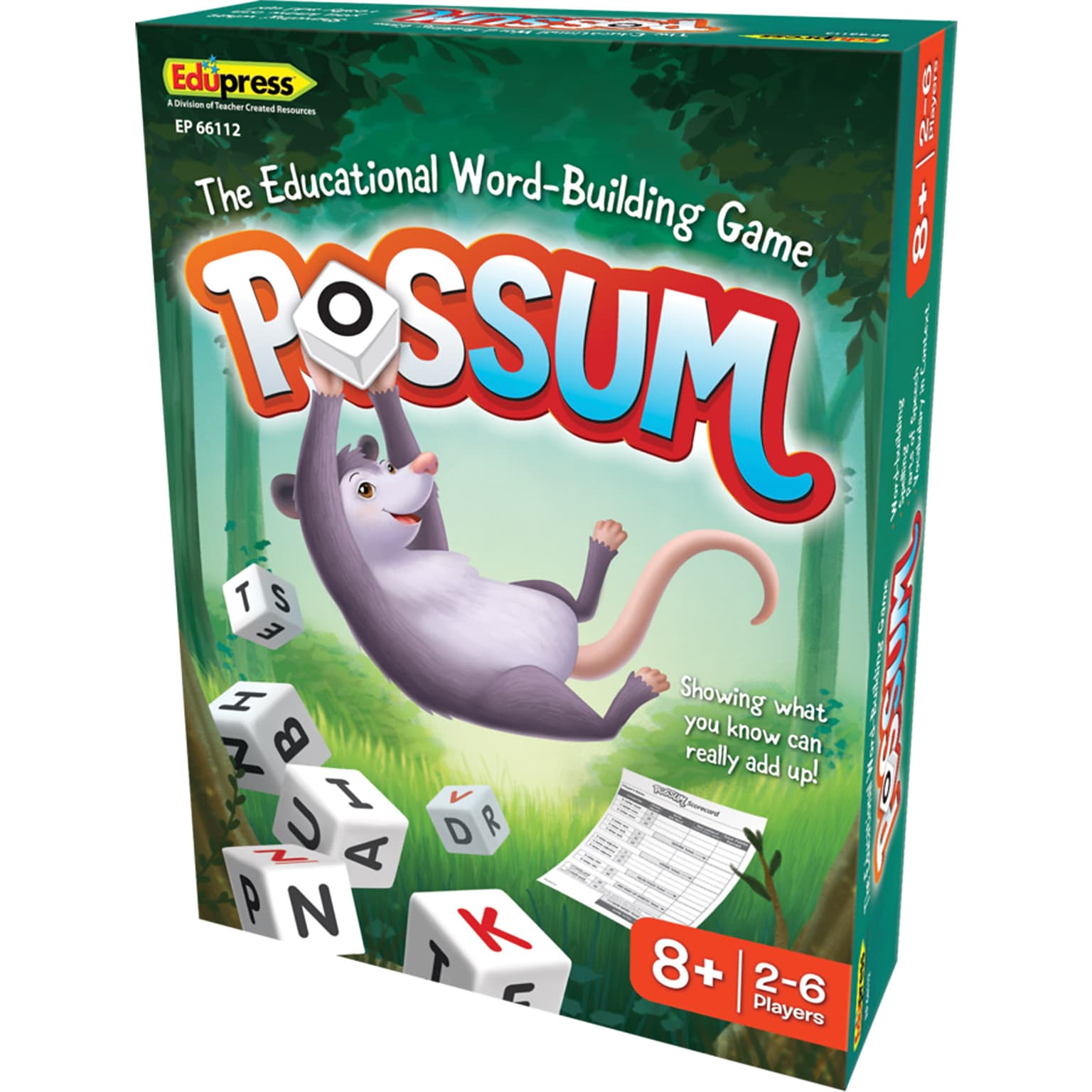 Teacher Created Resources POSSUM Dice Game, Multicolor (EP-66112)