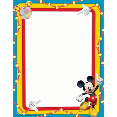 Eureka Mickey Mouse Clubhouse Primary Colors Computer Paper, 8.5 x 11, 50 Sheets/Pack, 3 Packs (EU