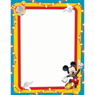 Eureka Mickey Mouse Clubhouse Primary Colors Computer Paper, 8.5" x 11", 50 Sheets/Pack, 3 Packs (EU-812117-3)