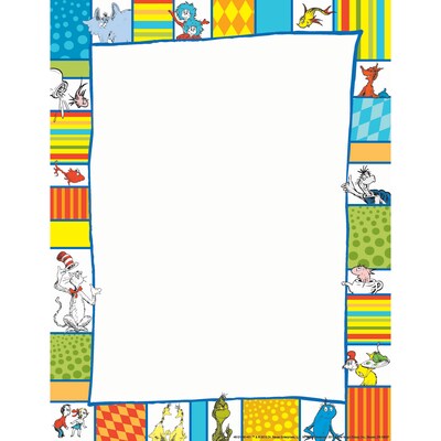 Eureka Dr. Seuss Shapes Computer Paper, 50 Sheets/Pack, 3 Packs (EU-812118-3)