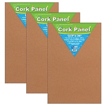 Flipside Products Cork Panel, 12.5 x 26, Pack of 3 (FLP37012-3)