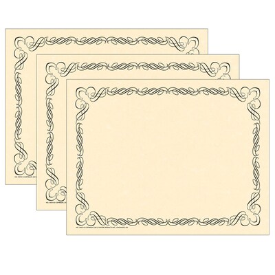 Hayes Publishing Arabesque Black Border Paper, 8.5 x 11, 50 Per Pack, 3 Packs (H-VA910-3)