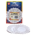 Hygloss 4 Round Paper Lace Doilies, White, 100/Pack, 6 Packs (HYG10041-6)