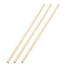 Hygloss 1/4 Wood Dowels, Natural Wood, 25/Pack, 3 Packs (HYG84142-3)